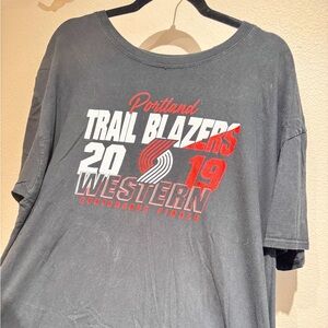 Portland Trailblazers western Conferance tshirt 2019 fanatics